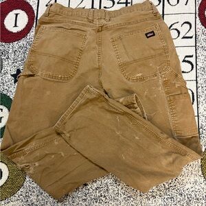 Dickies Brown Canvas Carpenter Pants Size 33x32